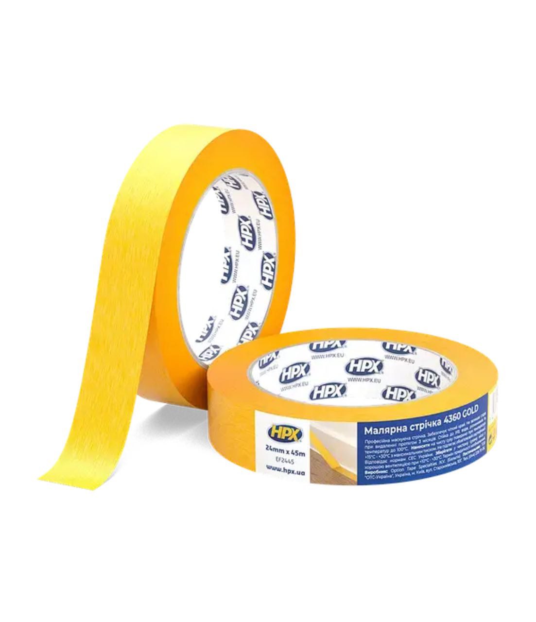 Малярна стрічка GOLD HPX4360 100С 36мм х 45м золота
