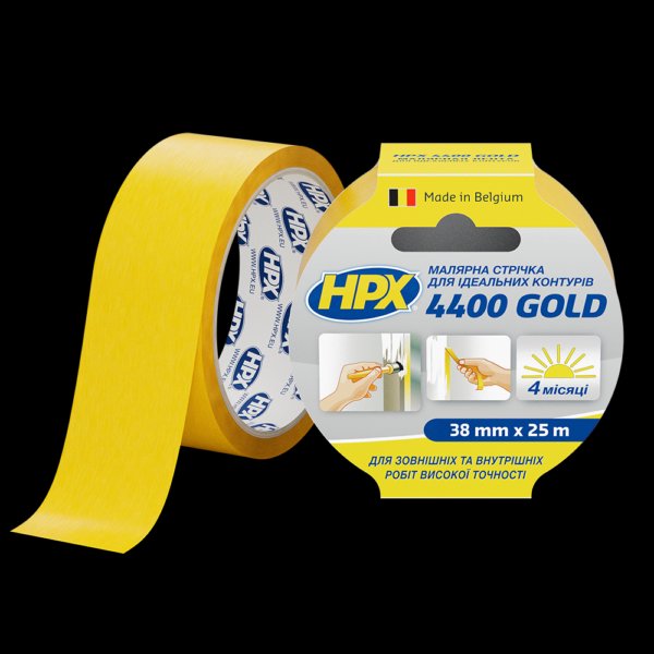 Малярна стрічка GOLD HPX4400 100С 38мм х 25м