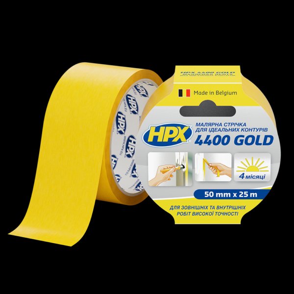 Малярна стрічка GOLD HPX4400 100С 50мм х 25м