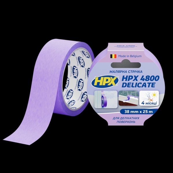 Малярна стрічка для делікатних поверхонь HPX4800 60С 38мм х 25м пурпурний 4820219500094