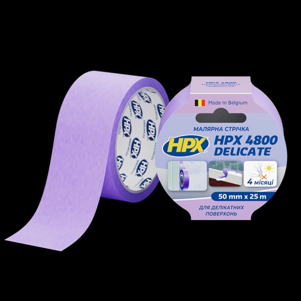 Малярная лента для деликатных поверхностей HPX4800 60С 50мм х 25м пурпурный 4820219500100