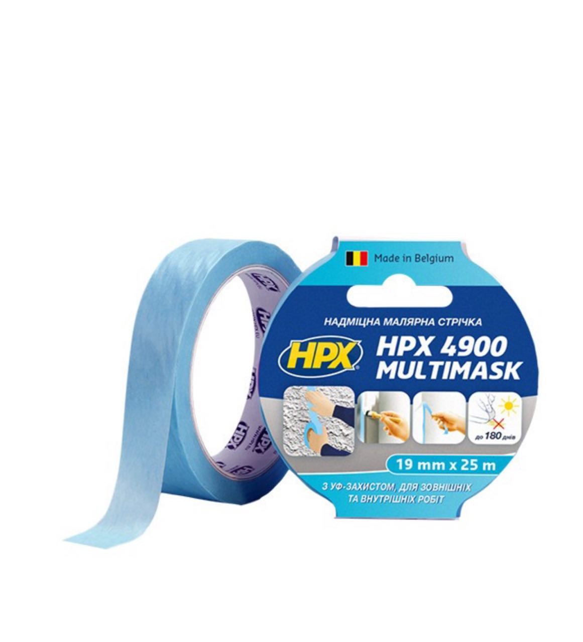 Малярна стрічка HPX4900 MULTIMASK 120C 19мм х 25м ціановий 4820219500162