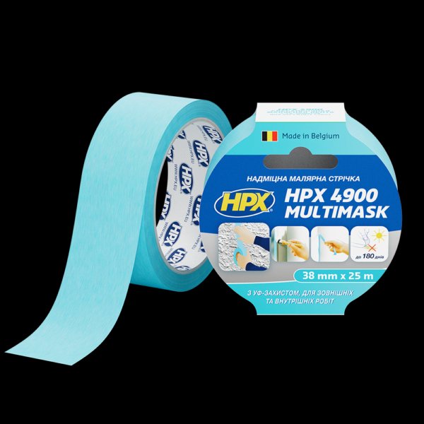 Малярна стрічка HPX4900 MULTIMASK 120C 38мм х 25м