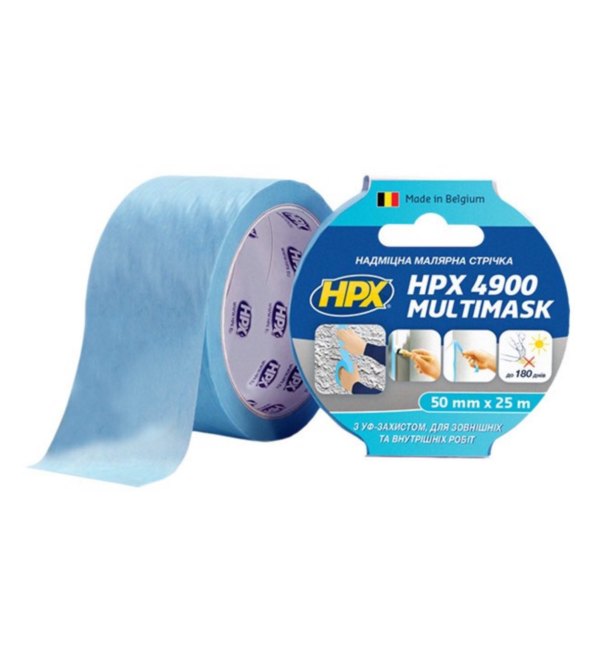 Малярна стрічка HPX4900 MULTIMASK 120C 50мм х 25м